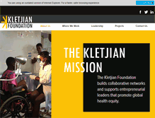 Tablet Screenshot of kletjianfoundation.org